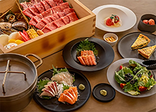 BBQ package - 以和歌山品牌牛為首的「熊野牛」，搭配海產與梅子等