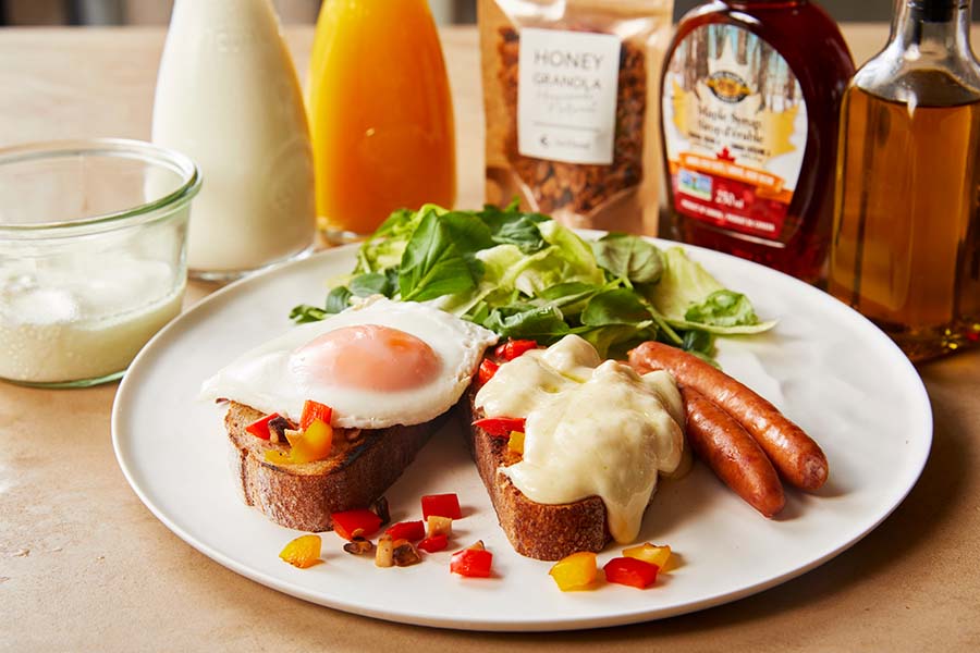 「法式鄉村麵包開放式三文治」